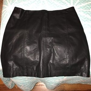Free people Leather Skirt